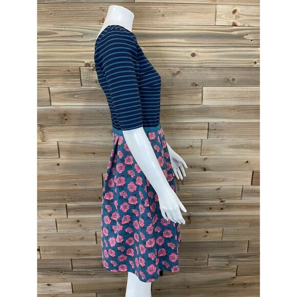 Matilda Jane Forever Peyton Dress Womens Small Fit and Flare Floral Half Sleeve - Picture 2 of 8
